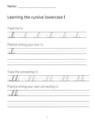 How to Write a Lowercase L in Cursive: A Journey Through Loops and Lines